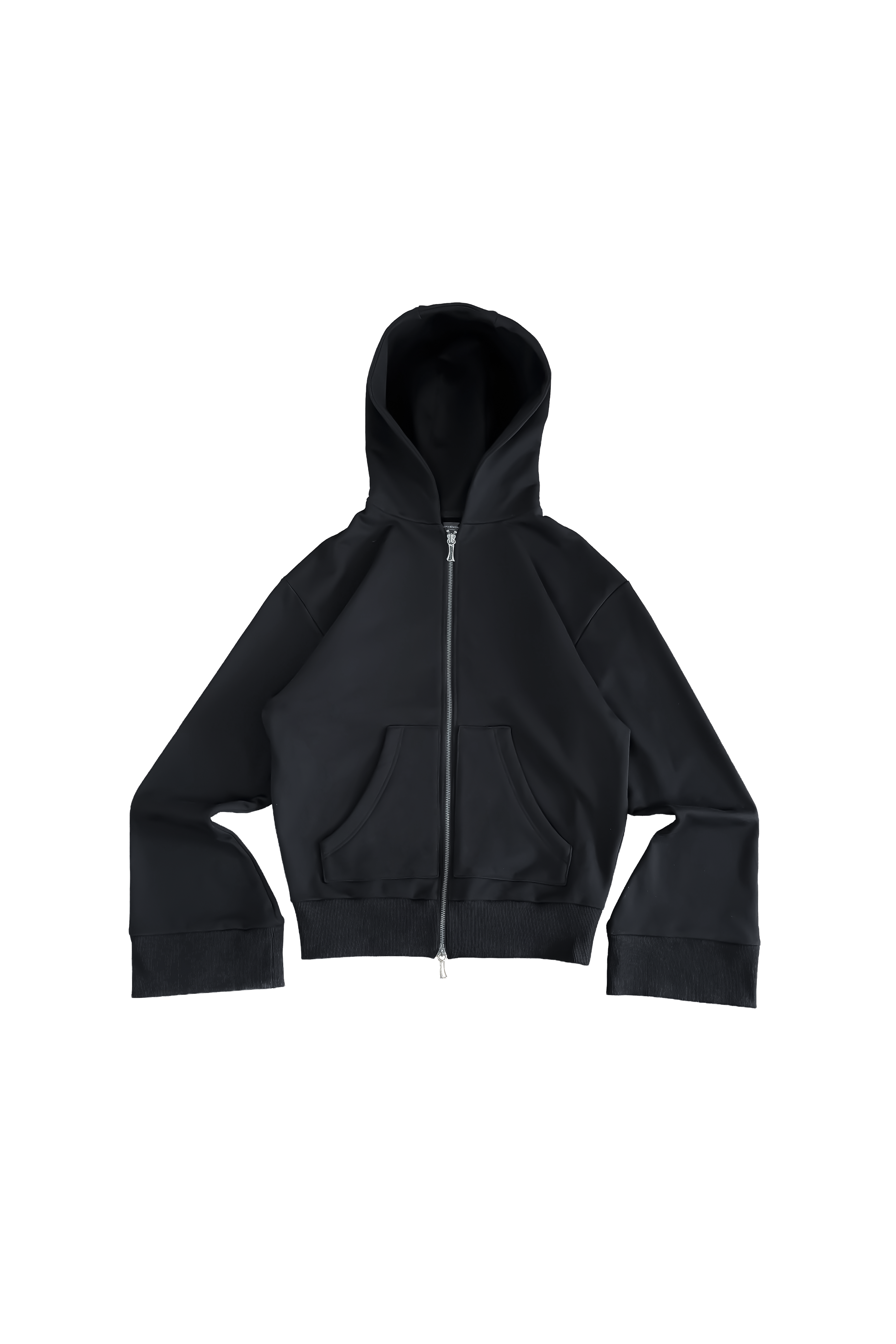 Black Flared Sleeves Zip-Hoodie – Anesthessy