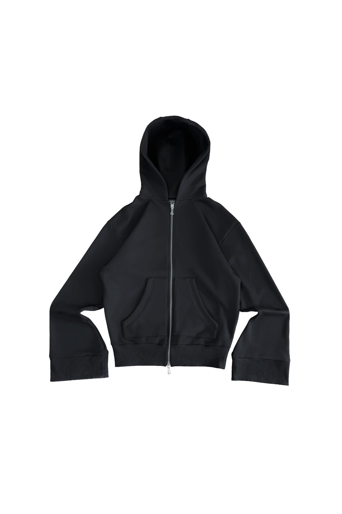 Black Flared Sleeves Zip-Hoodie – Anesthessy