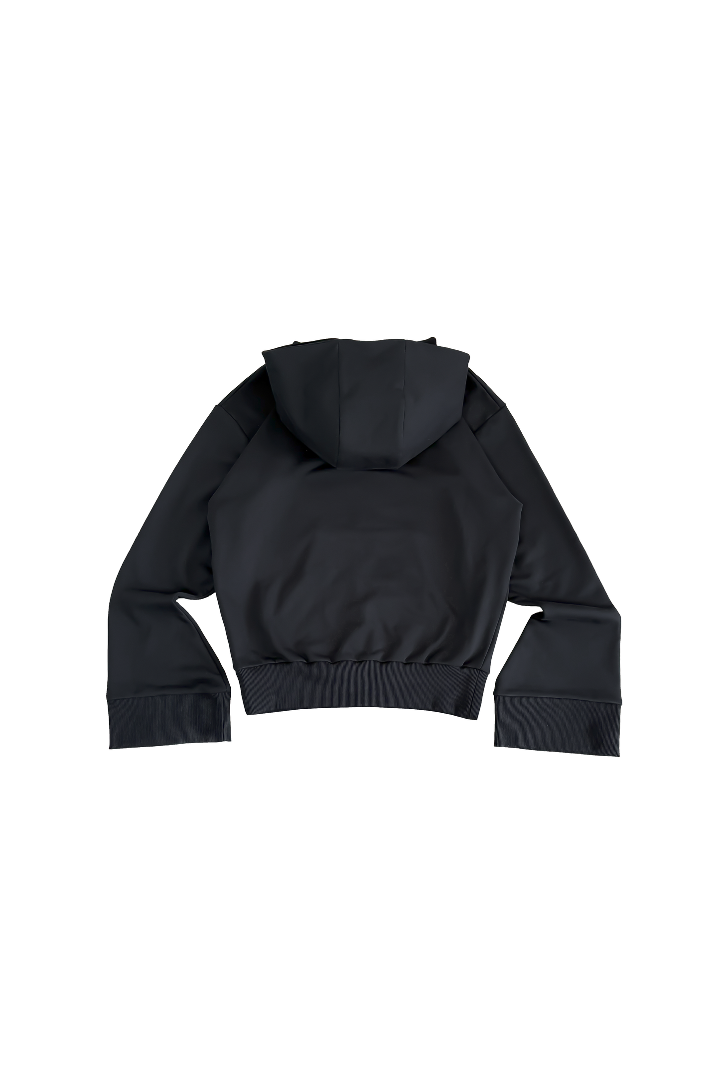 Black Flared Sleeves Zip-Hoodie